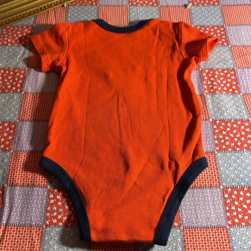 Nike. Short sleeve onesie. 0-3 months. Turquoise and Tangerine. - Picture 7 of 7